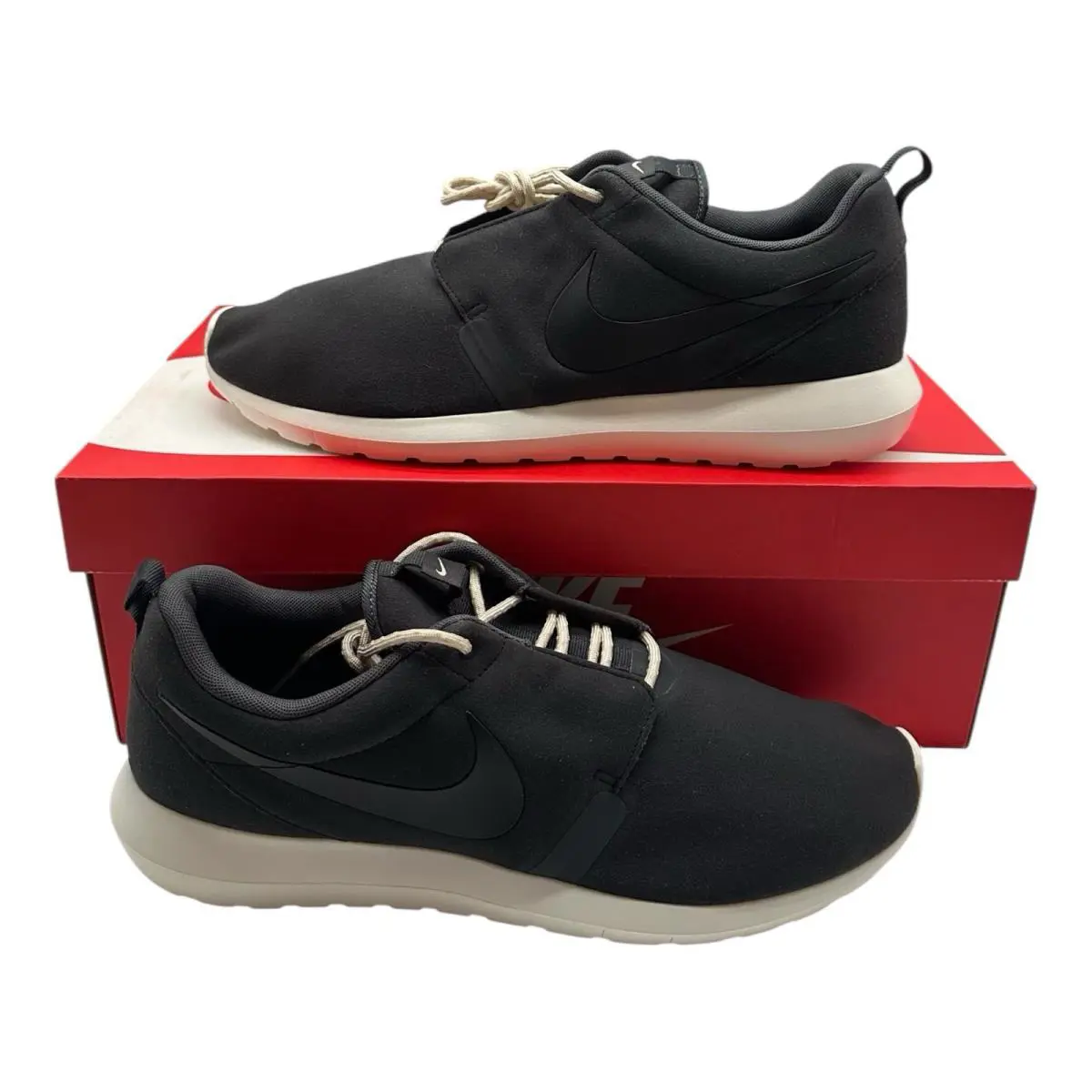 Nike Rosherun NM Running Shoes Mens Sz 11.5 Black Mortar Sneakers 631749-090 - Black
