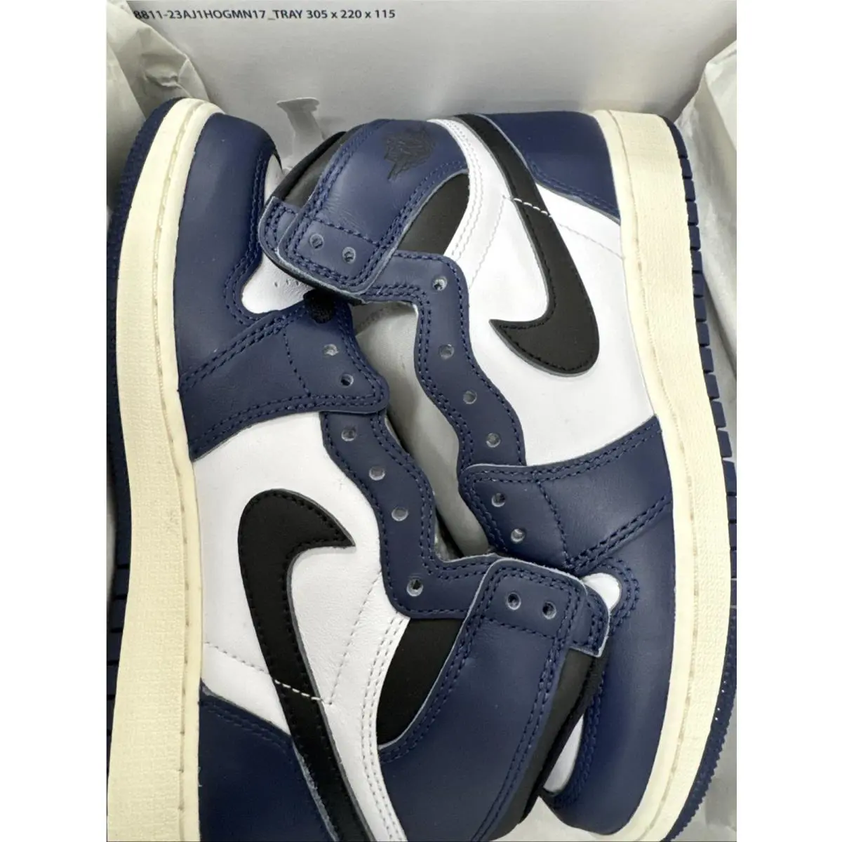 Nike Air Jordan 1 Retro High OG GS Youth Size 6 Midnight Navy/white FD1437-401