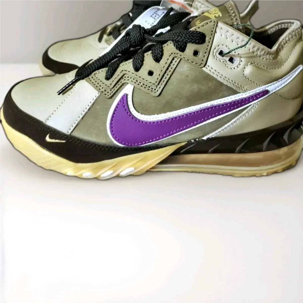 Nike shoes - Nike Lebron XVIII Low NRG - CW3153-200 - Khaki/Viotech-Dark Mocha (UPC: 194957805969) 0