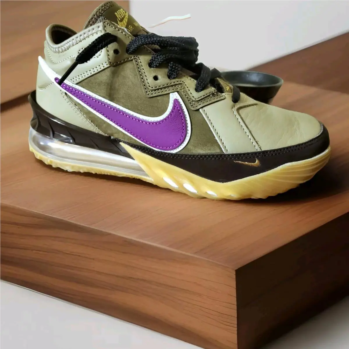 Nike shoes - Nike Lebron XVIII Low NRG - CW3153-200 - Khaki/Viotech-Dark Mocha (UPC: 194957805969) 5
