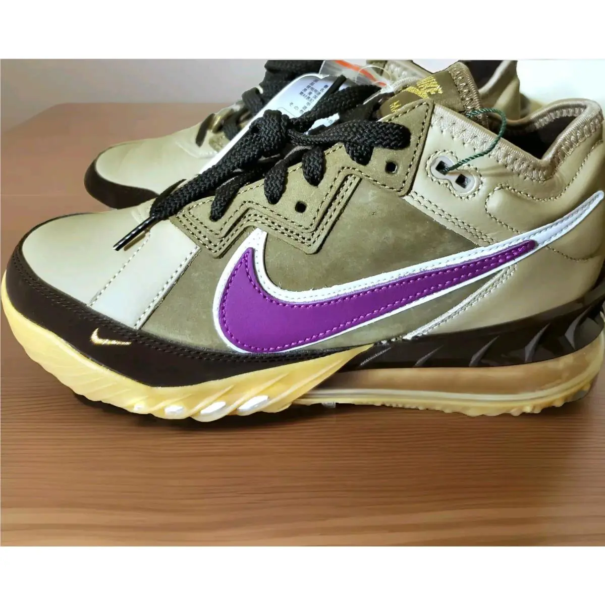 Nike shoes - Nike Lebron XVIII Low NRG - CW3153-200 - Khaki/Viotech-Dark Mocha (UPC: 194957805969) 6