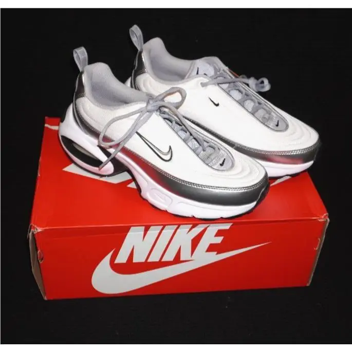 Nike Air Max Portal Metallic Silver White Black Phantom Women 9.5 HM0256-001 - White