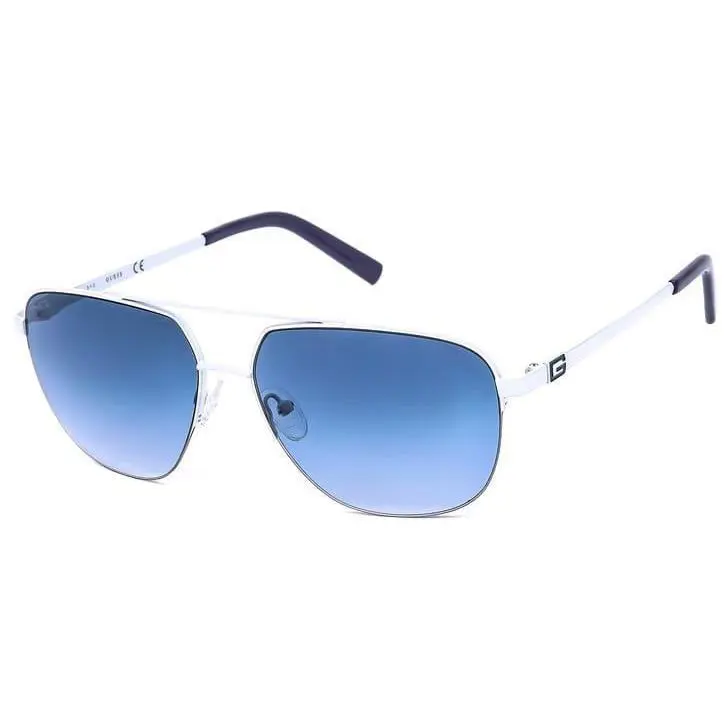 Guess Men`s Sunglasses Aviator White GF5065-S-21W Blue Gradient 60-16-140