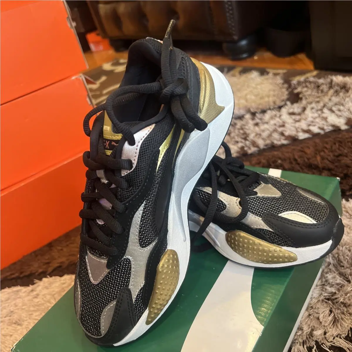 Puma shoes - PUMA RS-X3 - 374808-01 - Gold 5