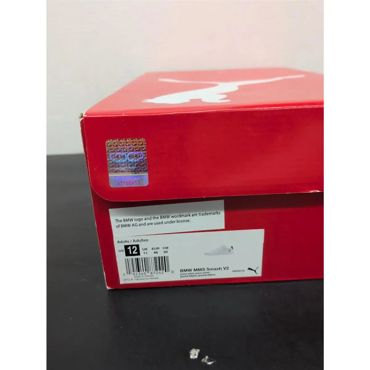 Puma shoes - bmw MMS Smash V2 - bmw MMS Smash - White (UPC: 192340872420) 0