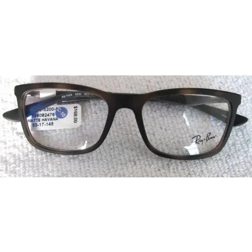 Ray-ban RX7029 Eyeglass Frames Matte Havana Dark Brown 53-17 145