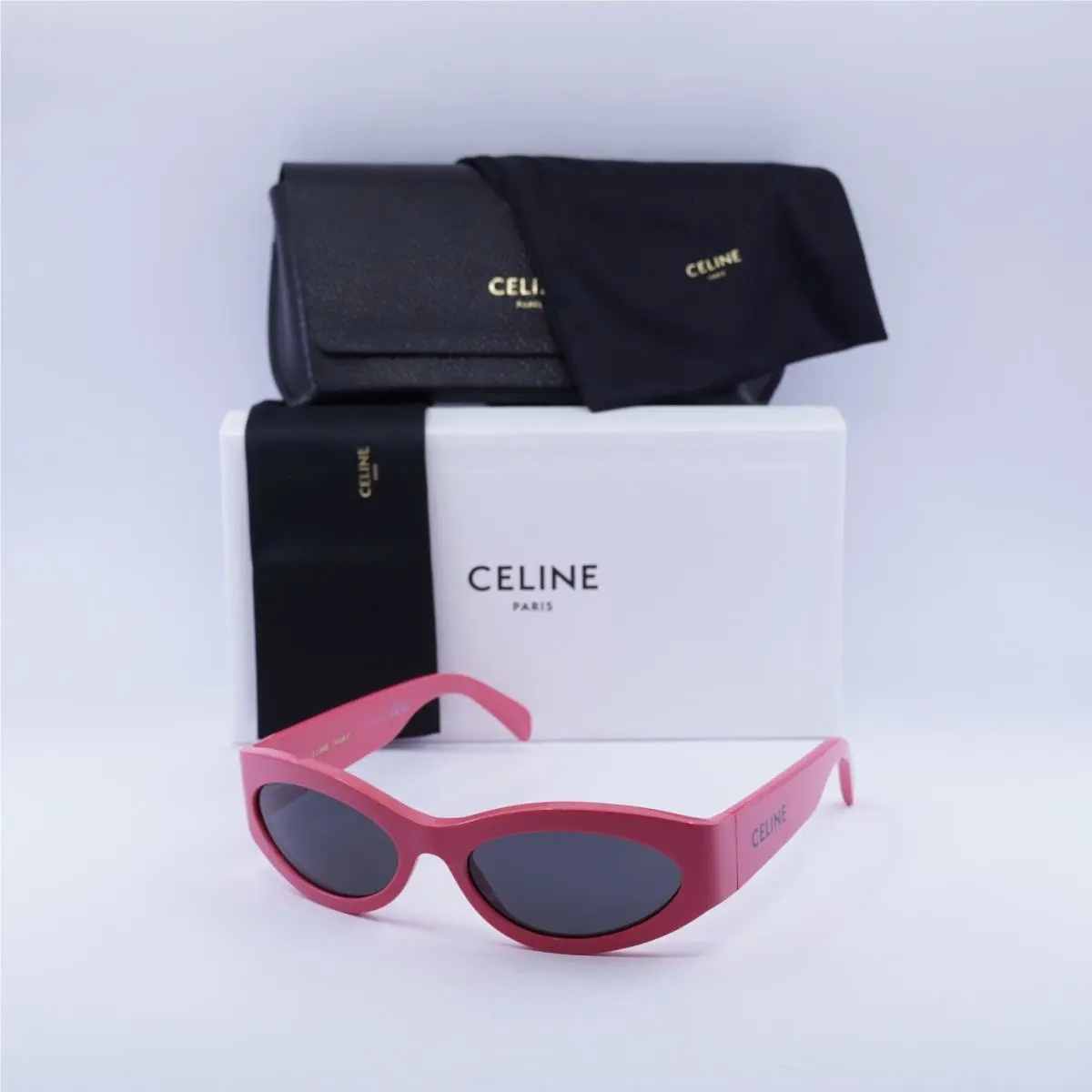 Celine CL40288I Monochroms 74A Shiny Pink/grey 56-18-130 Sunglasses