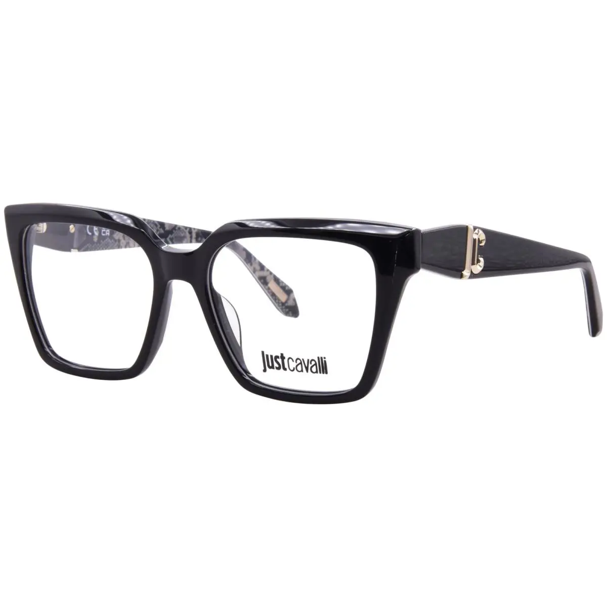 Just Cavalli VJC117 0700 Eyeglasses Women`s Shiny Black Full Rim 53mm