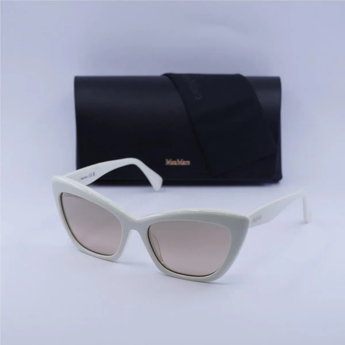 Max Mara MM0063 21G White/brown Mirror 57-18-145 Sunglasses