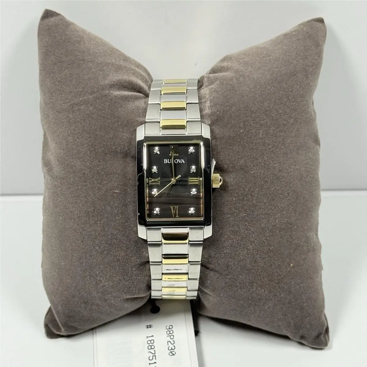 Classic 98P230 Black Dial Diamond Women’s Watch by Bulova