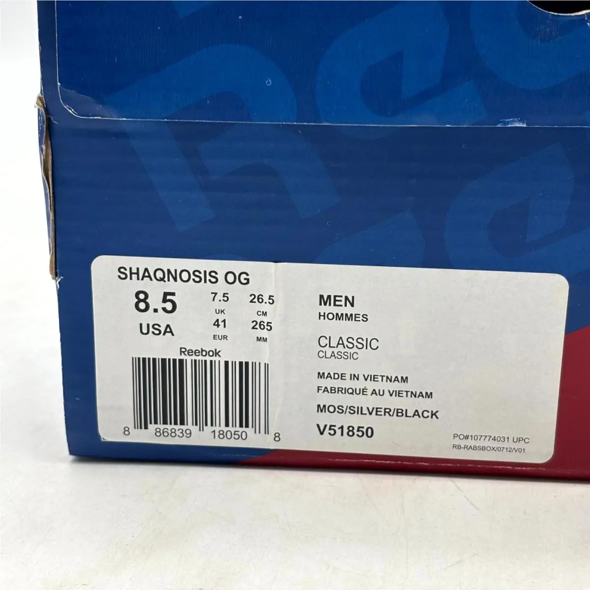 Reebok shoes - Reebok Shaqnosis V51850 - Shaqnosis - V51850 - Silver Black (UPC: 886839180508) 7