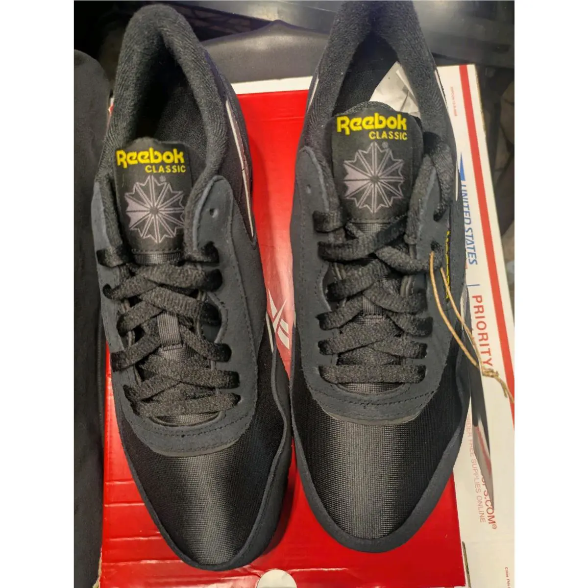 Reebok shoes - Reebok Classic Nylon - Classic Nylon - Black/Grey/Yellow 0