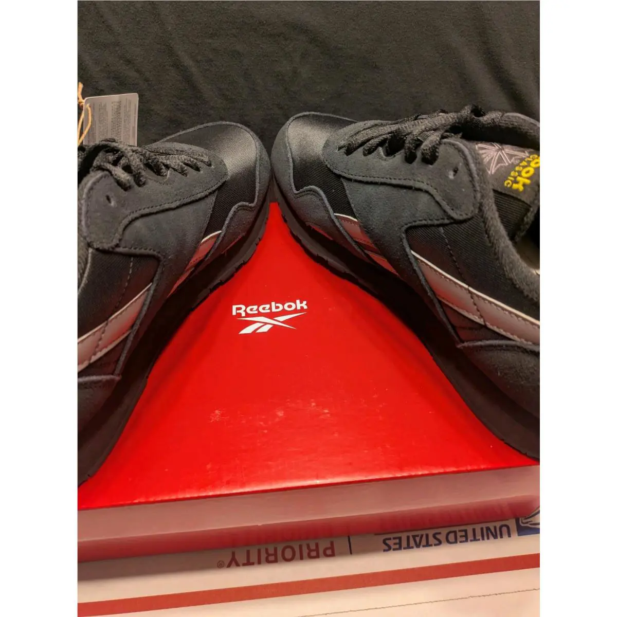 Reebok shoes - Reebok Classic Nylon - Classic Nylon - Black/Grey/Yellow 3