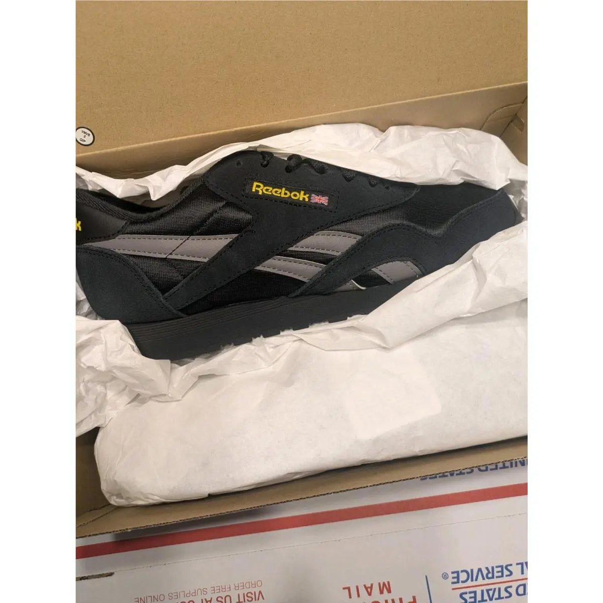 Reebok shoes - Reebok Classic Nylon - Classic Nylon - Black/Grey/Yellow 6