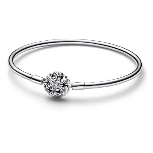 Pandora Moments Sparkling Snowflake Clasp Bangle 592286C01-19