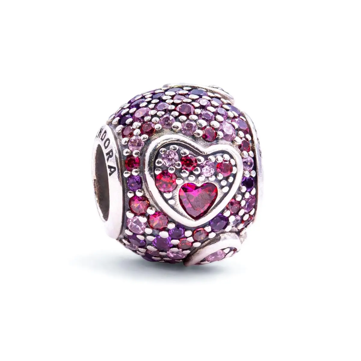 Pandora Asymmetric Hearts of Love Charm 797826CZRMX