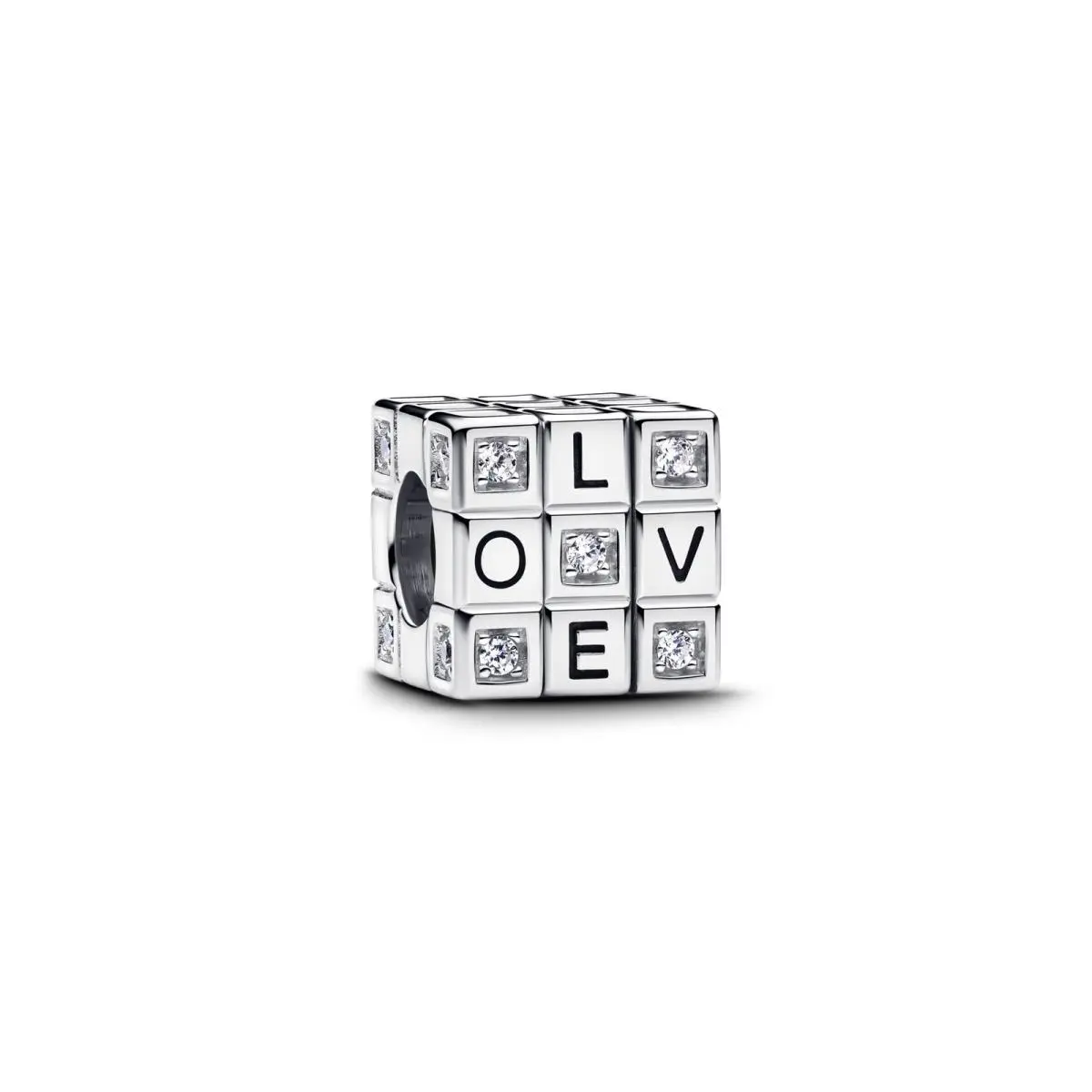 Pandora Moveable Toy Cube Charm Sterling Silver 793672C01