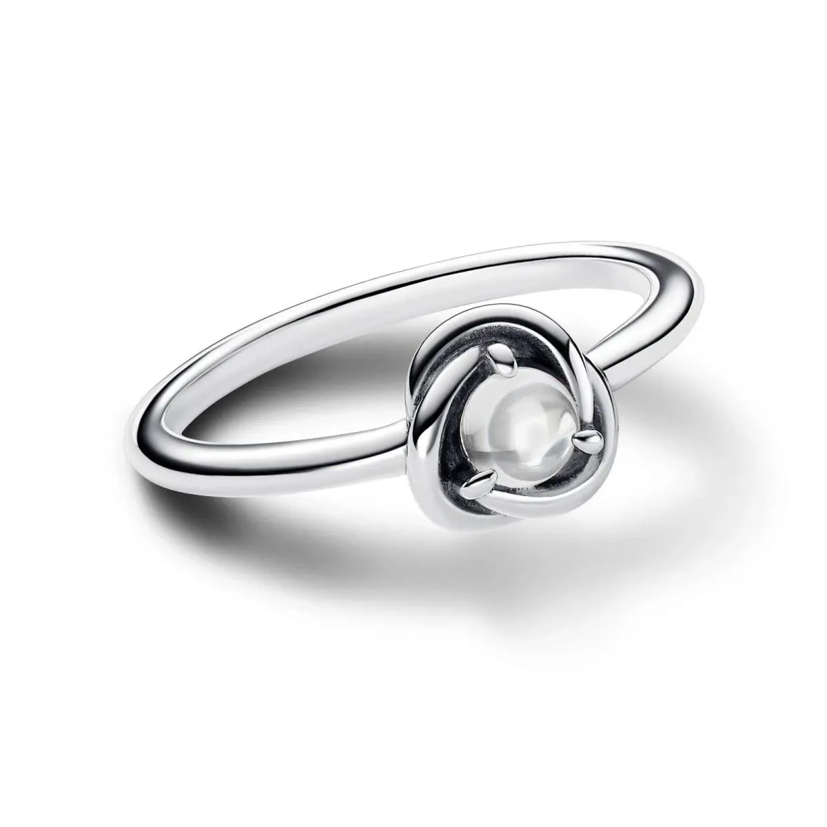 Pandora April Clear Eternity Circle Ring 192993C04-56 Size 7.5-8