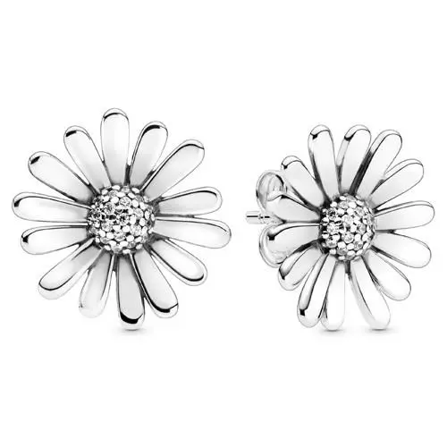 Daisy Flower Statement Stud Earrings by Pandora