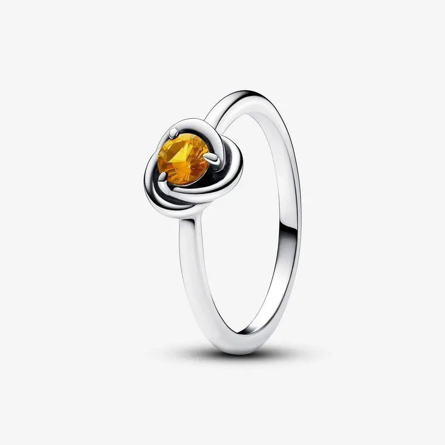 Pandora November Honey Eternity Circle Ring 192993C11-54