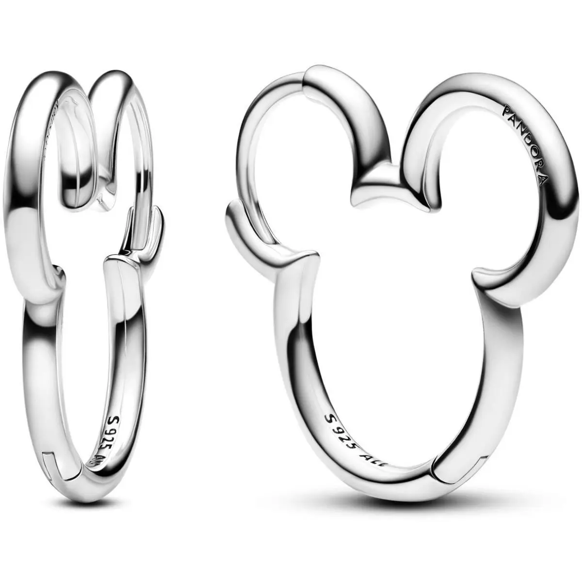 Disney x Pandora Disney Mickey Mouse Silhouette Hoop Earrings 293528C00