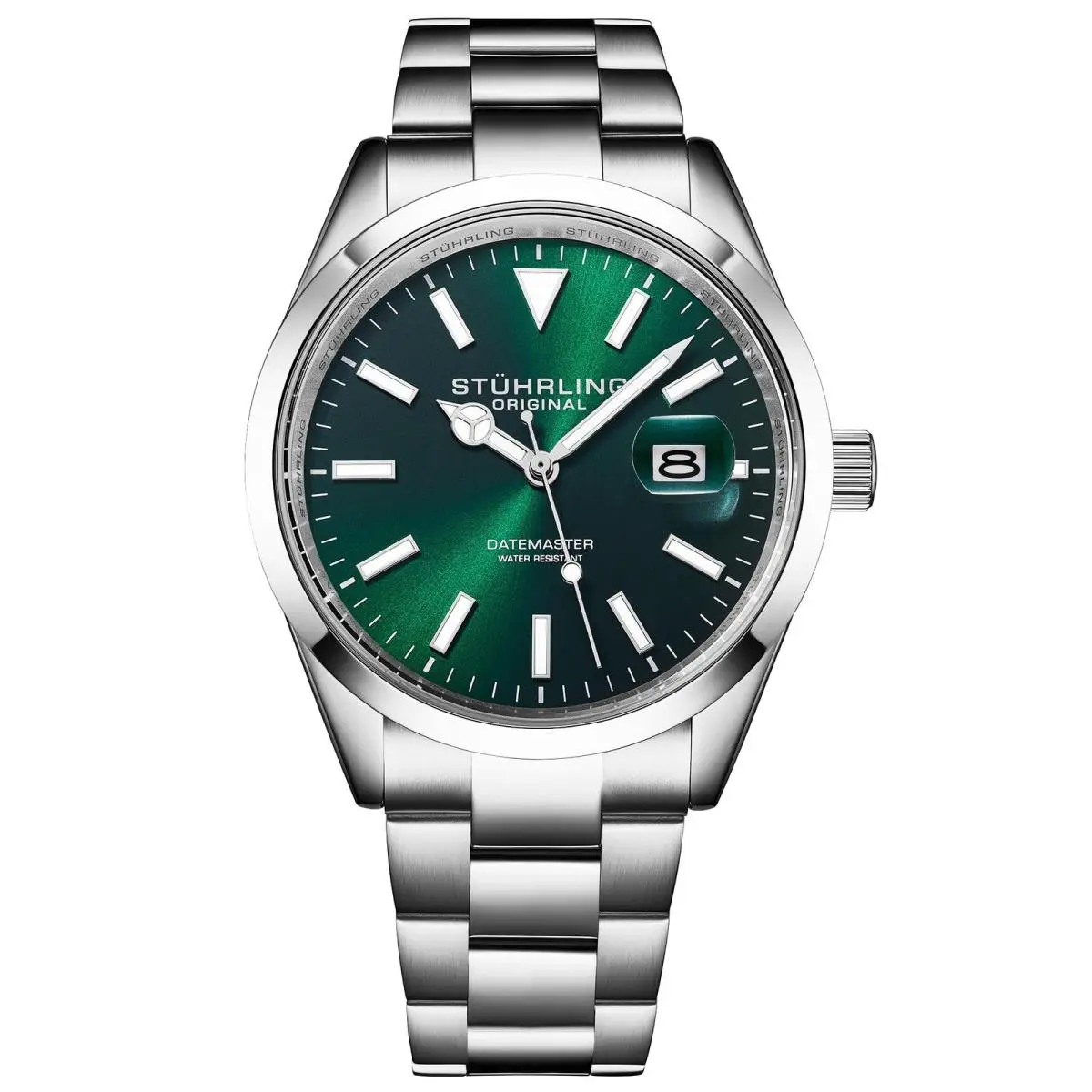 Stuhrling Original Datemaster Quartz Men’s Watch – 42mm 42 Millimeters Green by Stührling