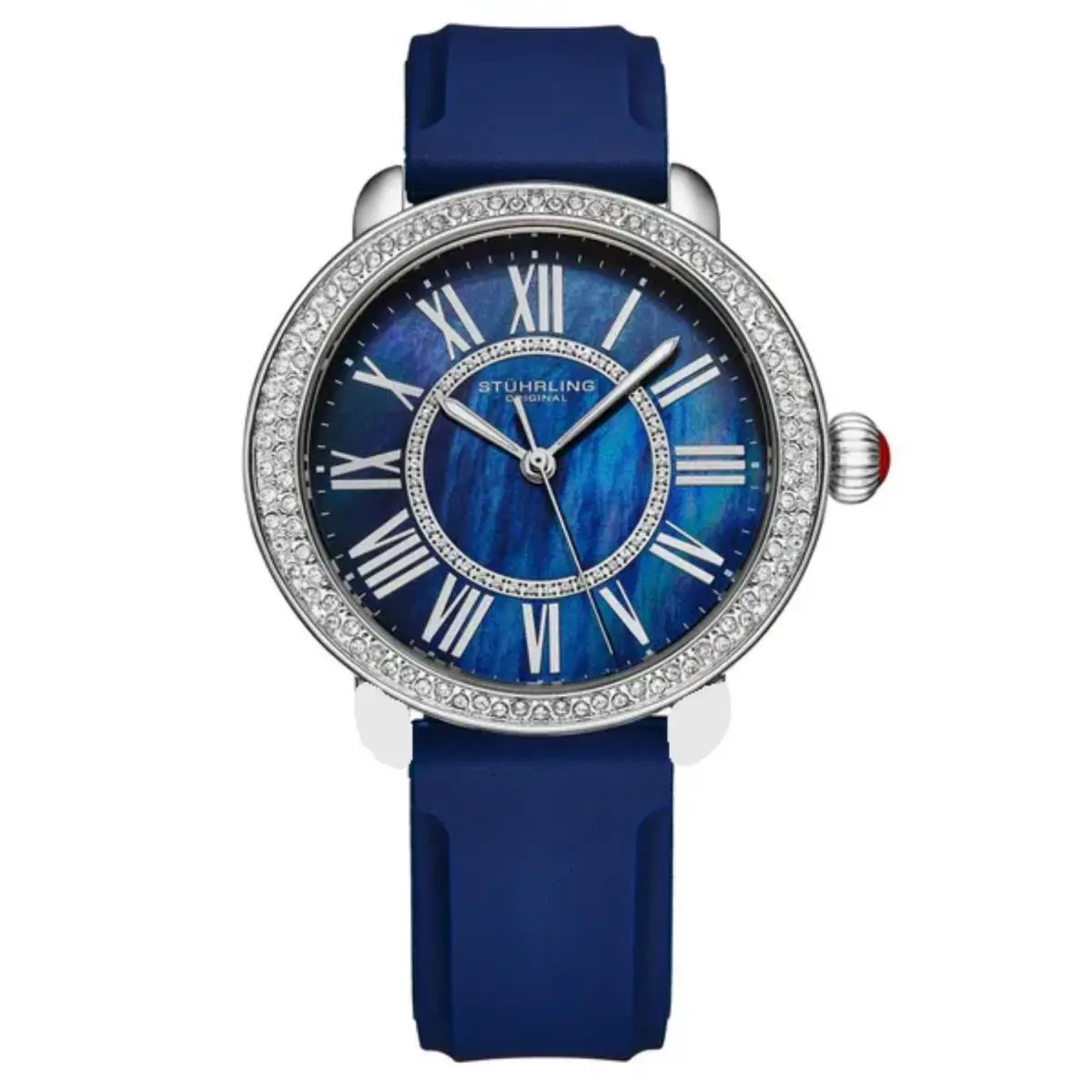 Stuhrling 4068 2 Quartz Classic Blue Silicone Womens Watch