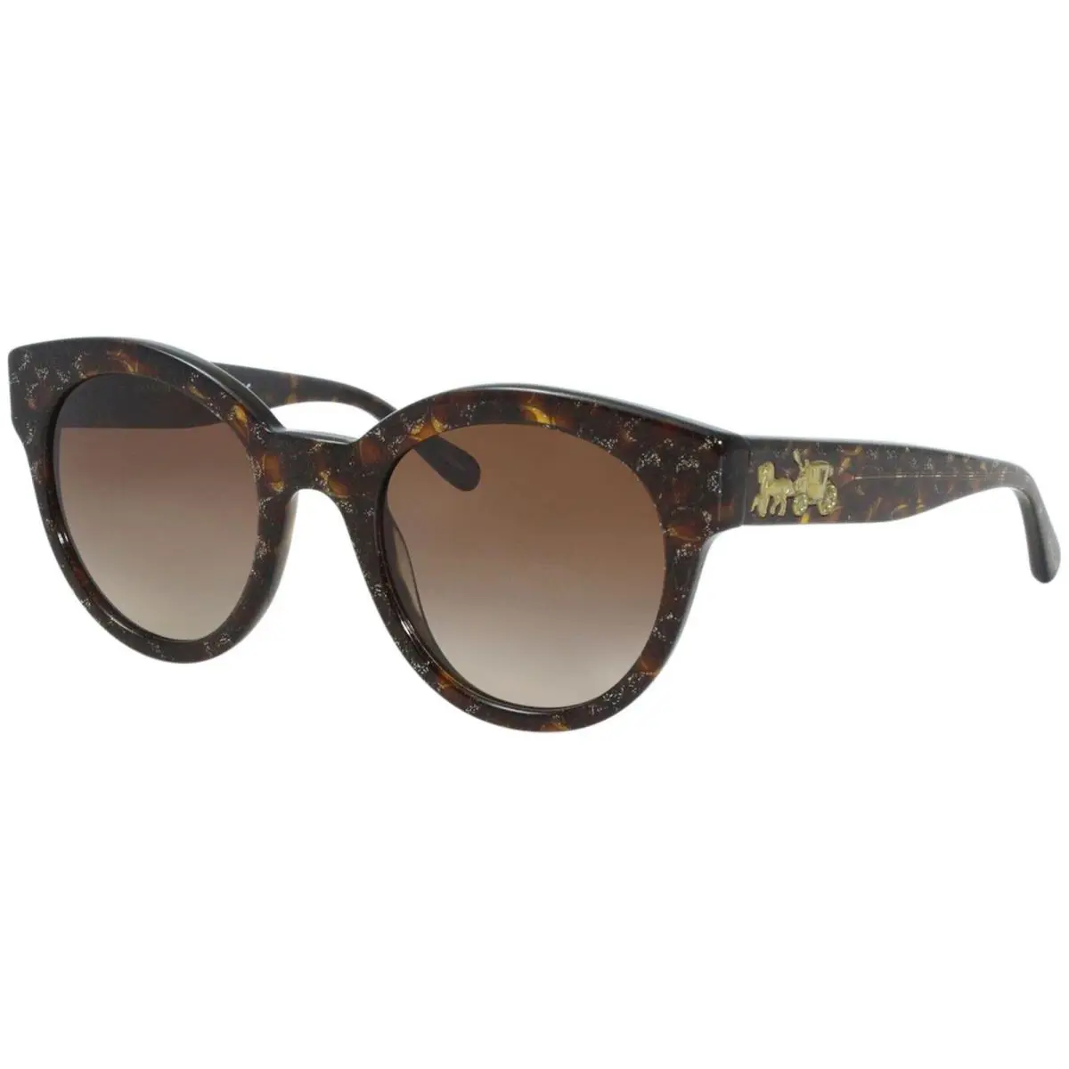 Coach Women Sunglasses Hc8265-554713 51 Tortoise Glitter W/ Brown Gradient