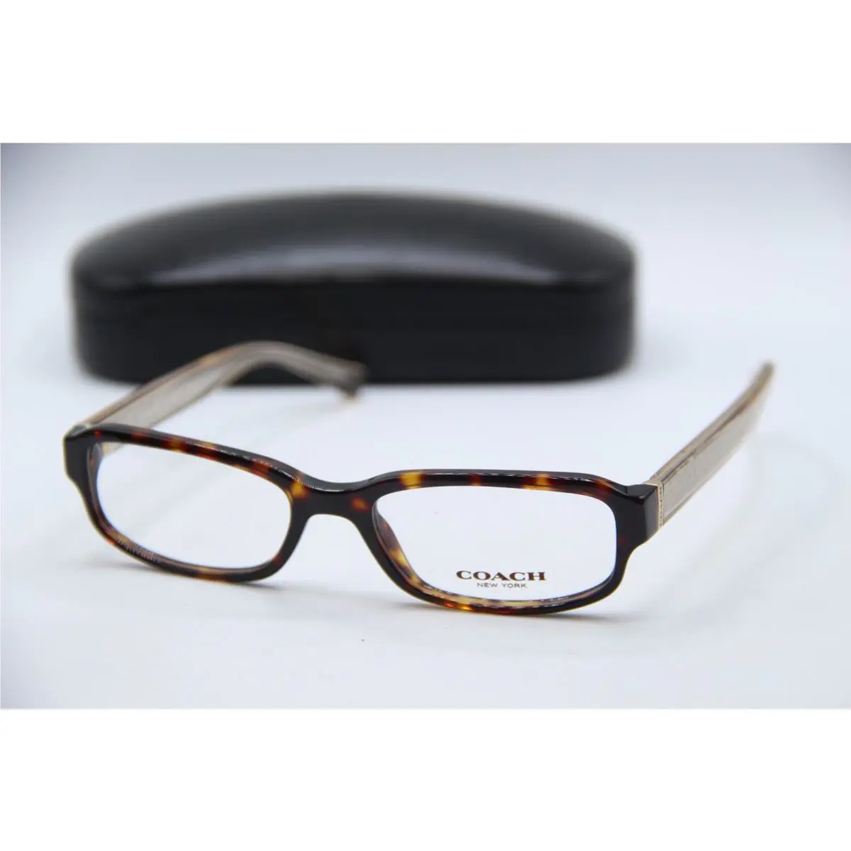 Coach HC6083 5355 Dark Tort/crystal Light Brn Eyeglasses W/case 50-17
