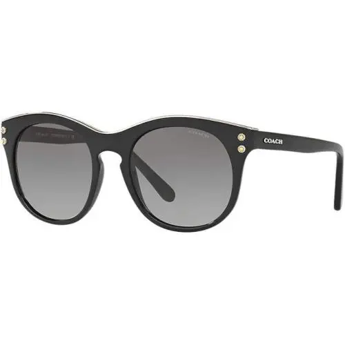 Coach Women Sunglasses Hc8190-542011 51 Black/black Gunmetal Sig C