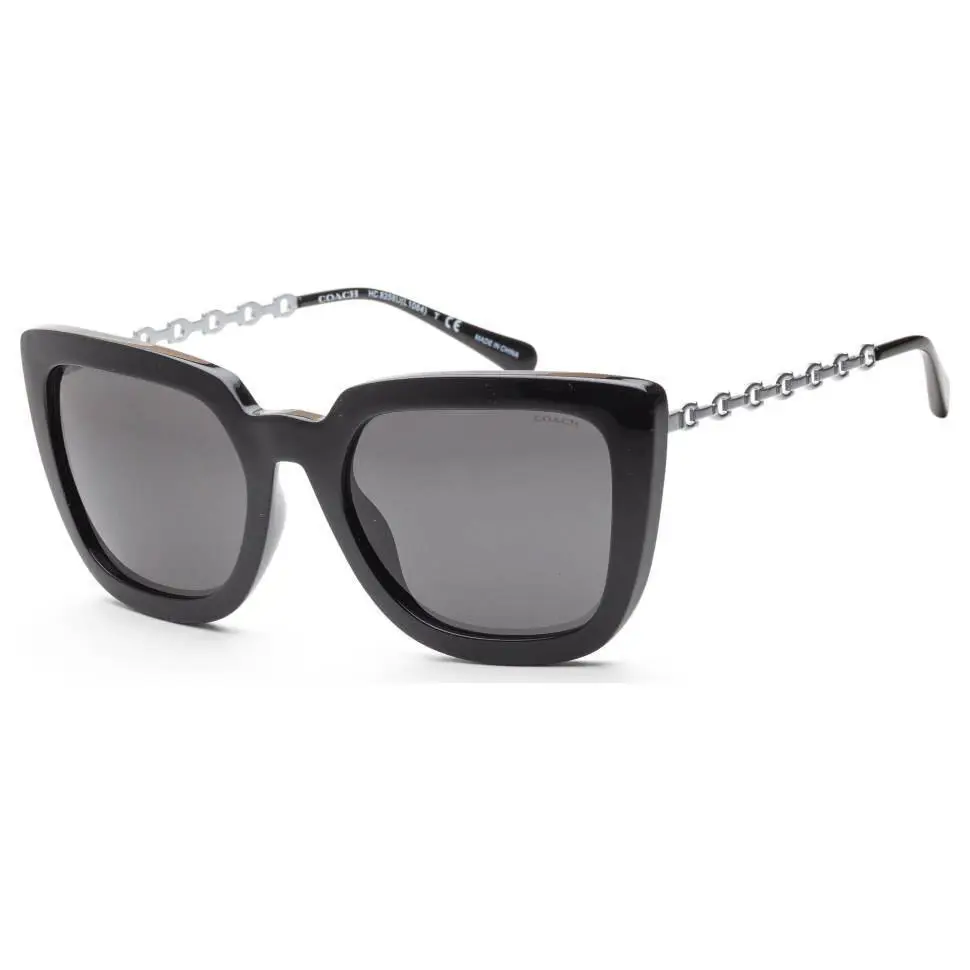 Coach Women Sunglasses Hc8258U-500287 Black W/ Dark Grey Solid