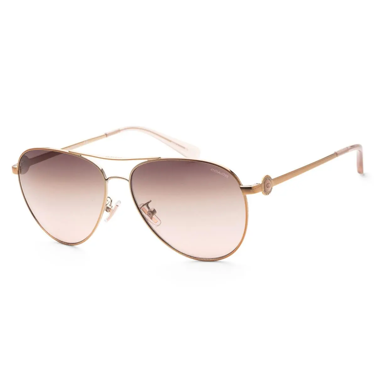 Coach Women`s 58mm Shiny Rose Gold Sunglasses HC7128-9331U8-58