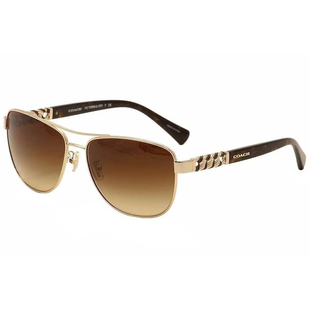 Coach Women Sunglasses Hc7056Q-920913 59 Light Gold/dark Tortoise