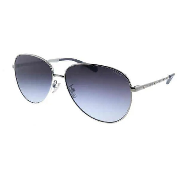 Coach Women Sunglasses Hc7094-90018G 60 Silver W/ Grey Gradient