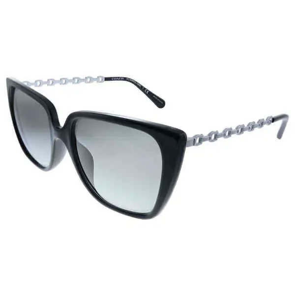 Coach Women Sunglasses Hc8256U-500211 55 Silver and Black