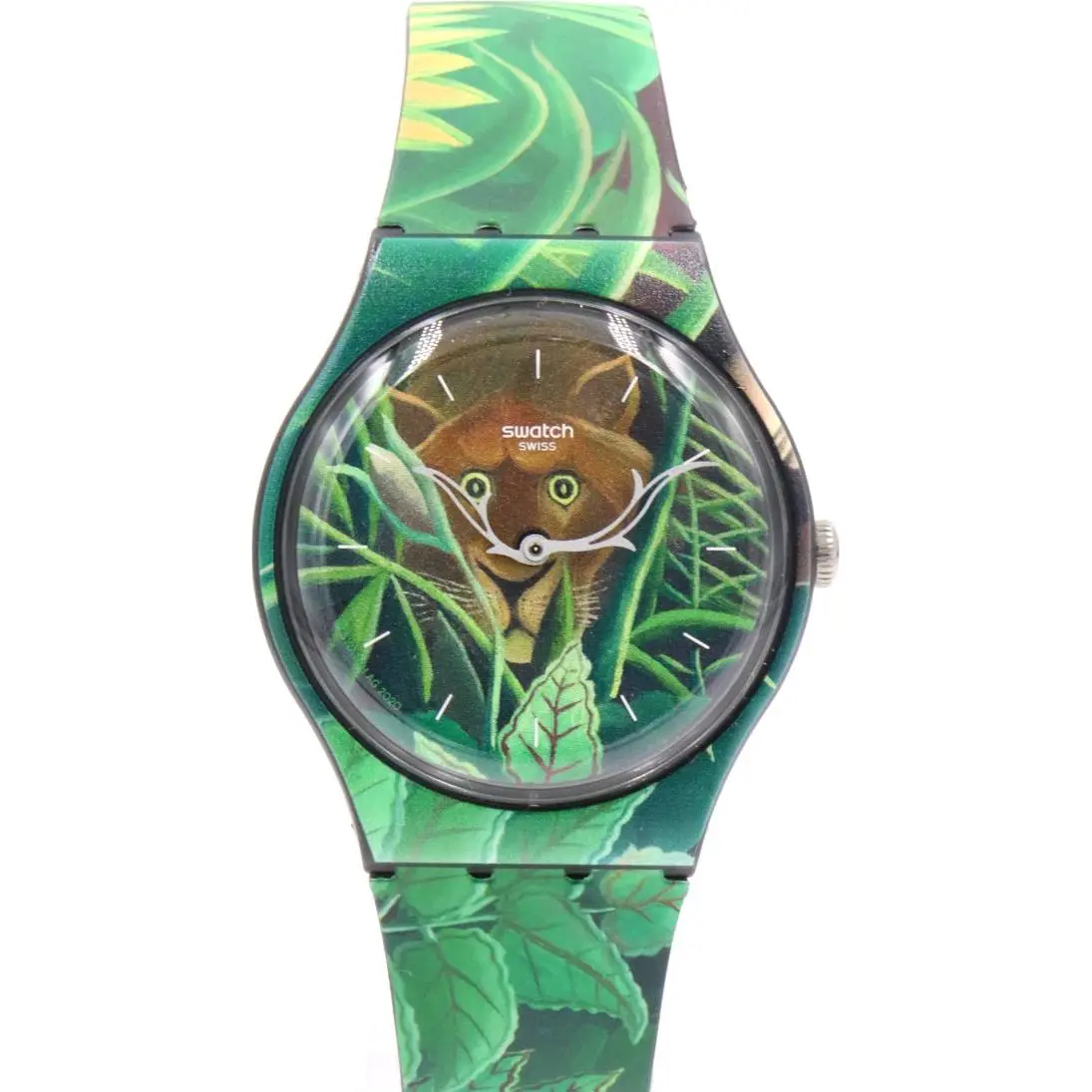 Swiss Swatch Arts The Dream BY Henri Rousseau Silicone Watch 41mm SUOZ333