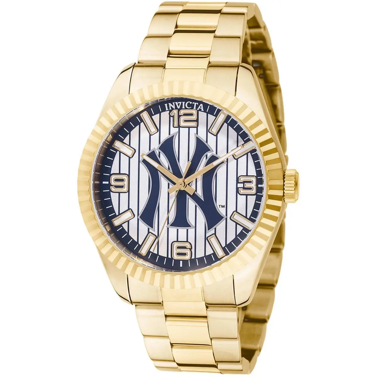 Invicta Men`s Watch Specialty York Edition Quartz Yellow Gold Bracelet 49864 - Dial: Silver, Band: Yellow