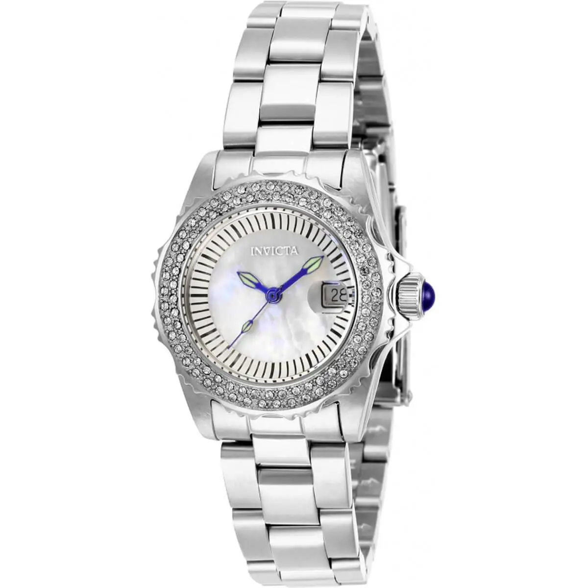 Invicta Women`s Watch Angel Mother of Pearl Dial Stainless Steel Bracelet 28442