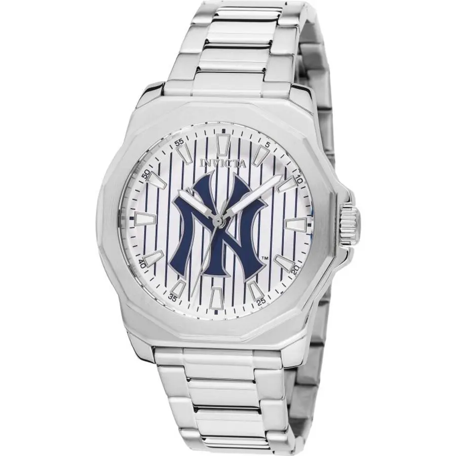 Invicta Speedway York Edition Quartz Silver Dial Men`s Watch 49859 - Dial: Silver-tone, Band: Silver-tone, Bezel: Silver-tone
