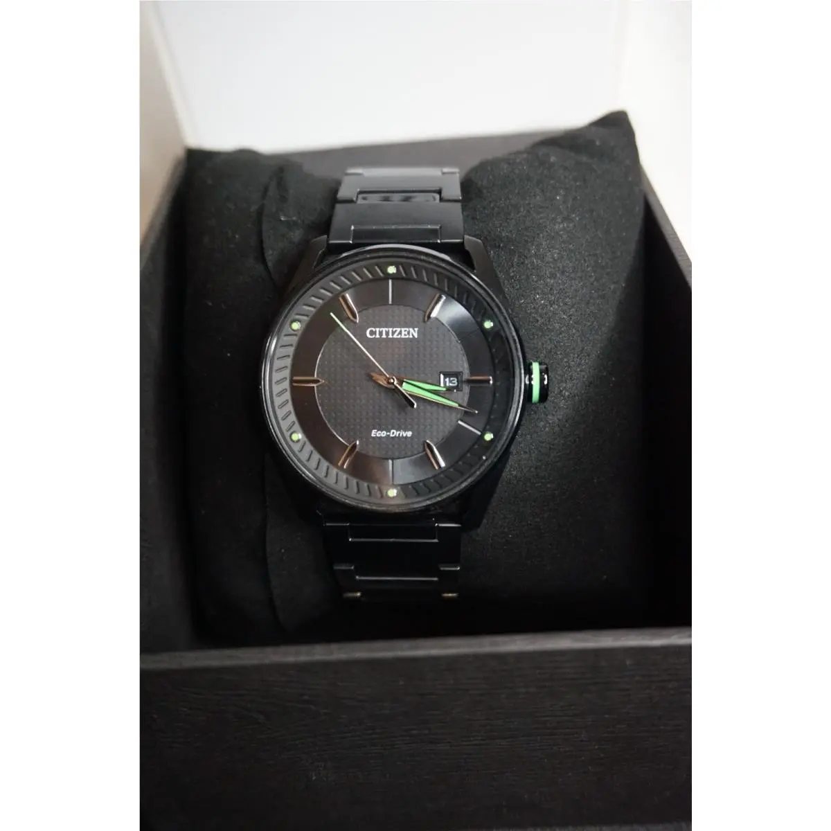 Eco-drive BM6985-55E Men Cto Black Bracelet 42mm Watch IN Gift Box by Citizen