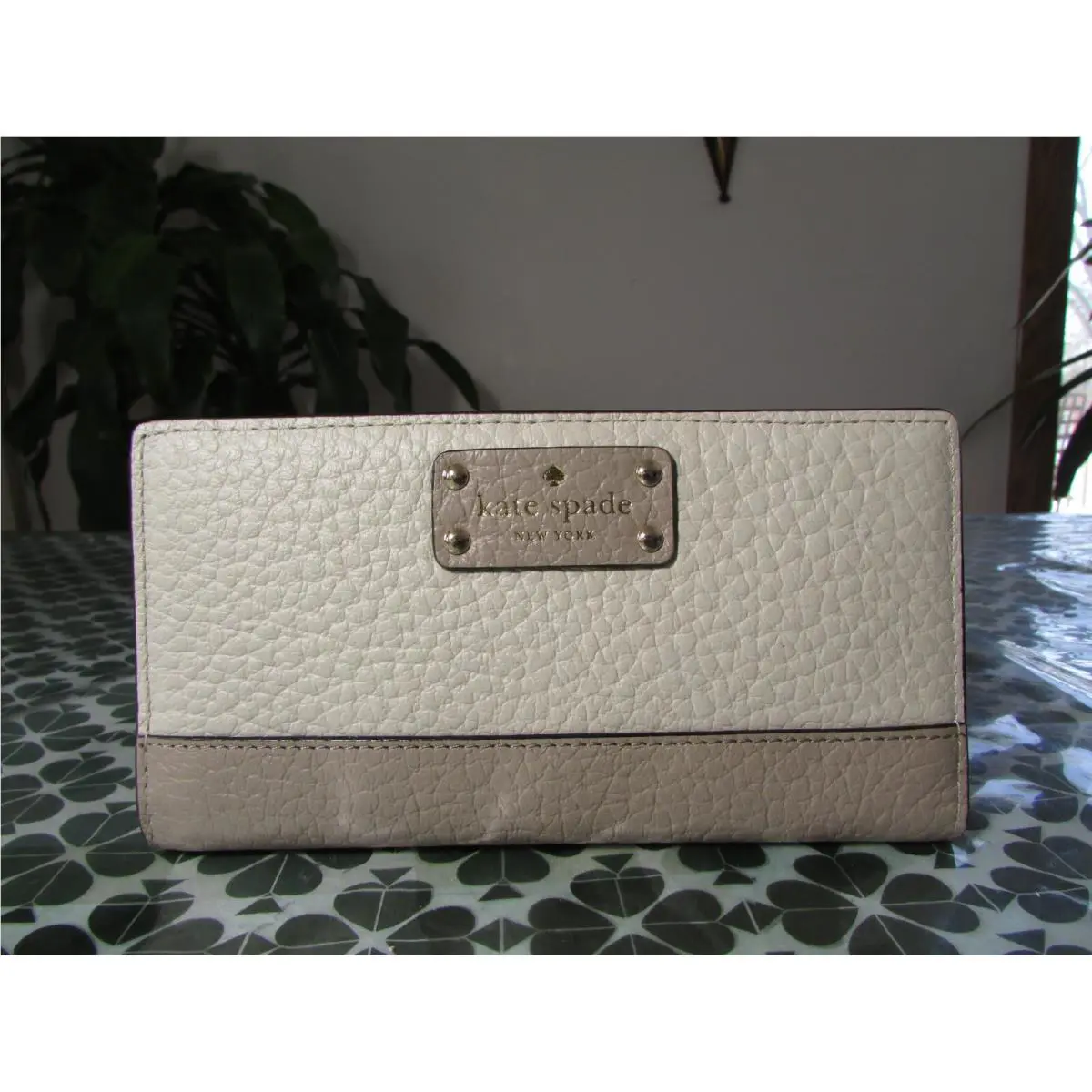 Leather Stacy Bay Street Wallet WLRU2642 Pble/Wputy by Kate Spade