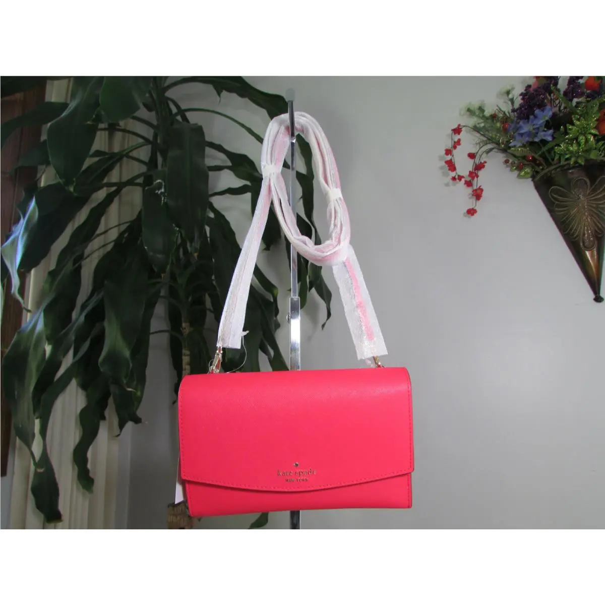 Saffiano Winni Laurel Way Crossbody Wallet Germanium by Kate Spade