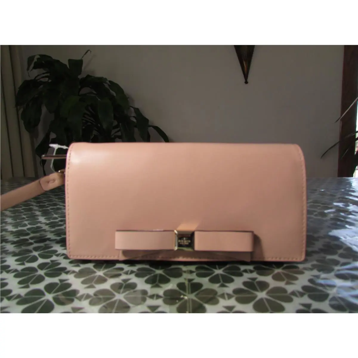 Leather Linney Hancock Park Large Wallet Wristlet WLRU2225 Warmvellum by Kate Spade
