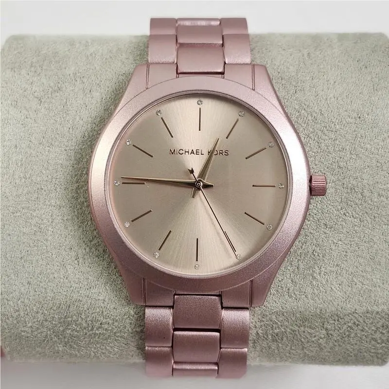 Michael Kors Slim Runway Lilac Pink Rose Gold Watch MK4456