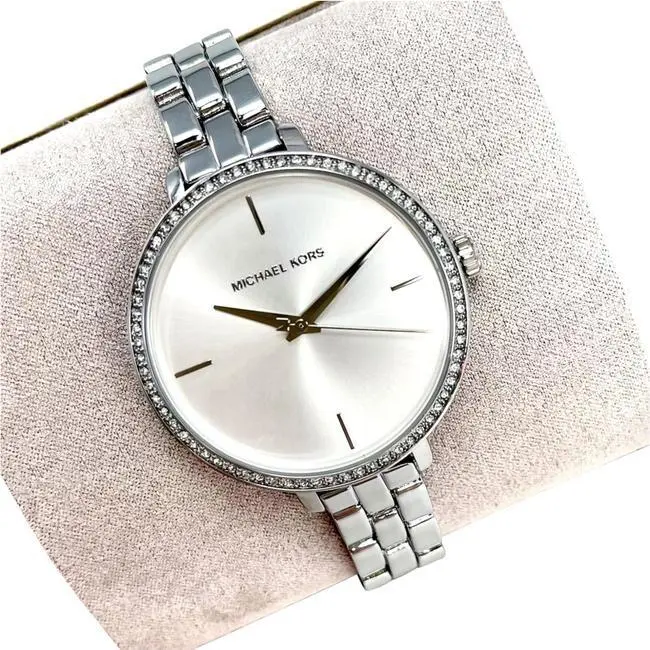 Charley Silver Crystals Women`s MK4398 Watch by Michael Kors