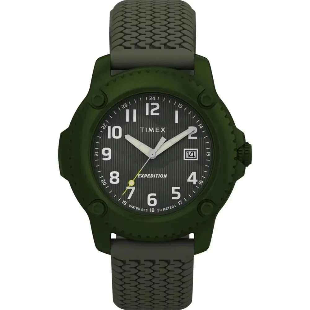 Expedition Timber Green Dial Rubber Band TW4B34700 by Timex