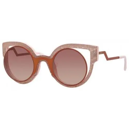 Fendi FF 0137/S NUG/4C Cat-eye Sunglasses Orange Glitter Pink / Red Gradient