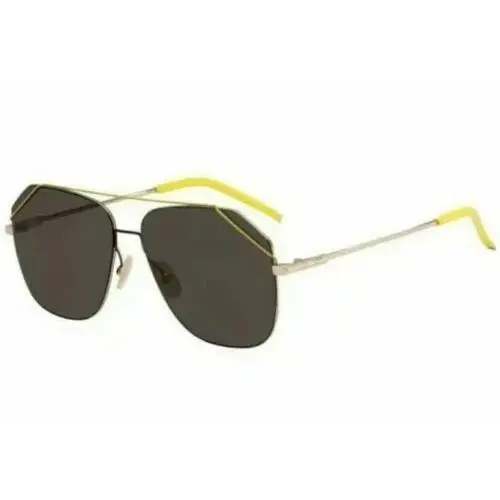 Fendi FF M0043/S 0J5G Sunglasses Gold Yellow / Grey Lens