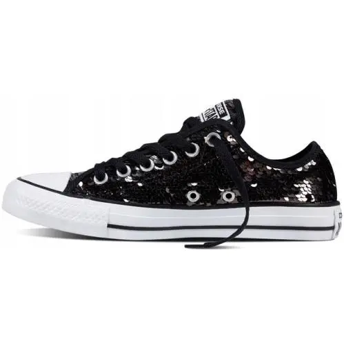 Converse shoes - Converse All Star - All Star - SEQUINS CEKINY GUNMETAL WHITE/BLACK - U35 - 557988C 1