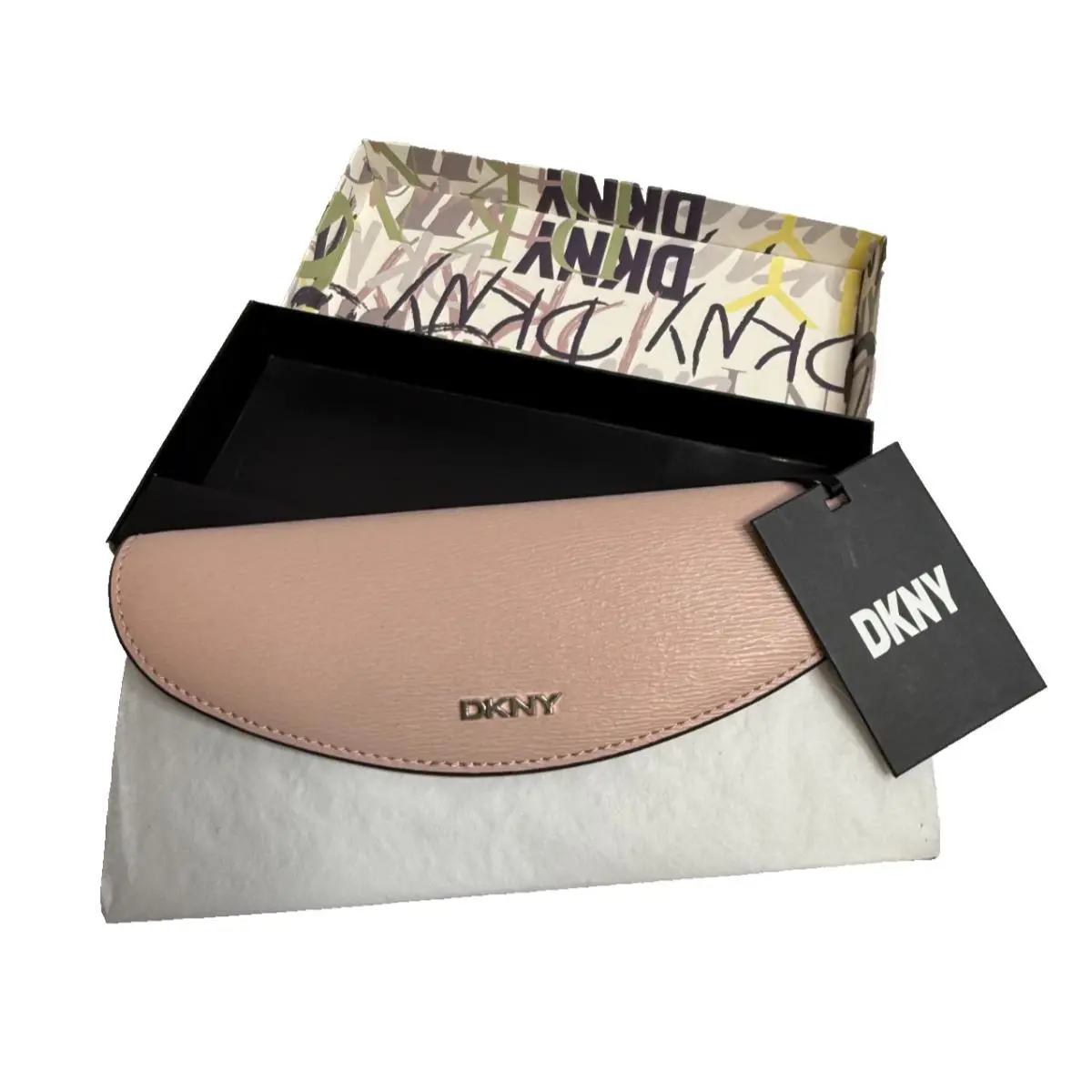 Dkny Womens Silver Light Pink Leather Slim Lightweight Gia Flap Wallet